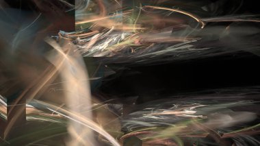 Fantezi kaotik renkli fraktal desen. Soyut Fraktal şekiller. 3D render resimde arka plan veya duvar kağıdı.