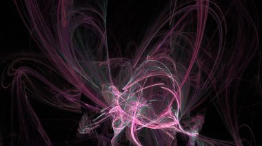 Fantezi kaotik renkli fraktal desen. Soyut Fraktal şekiller. 3D render resimde arka plan veya duvar kağıdı.