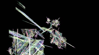 Fantezi kaotik renkli fraktal desen. Soyut Fraktal şekiller. 3D render resimde arka plan veya duvar kağıdı.