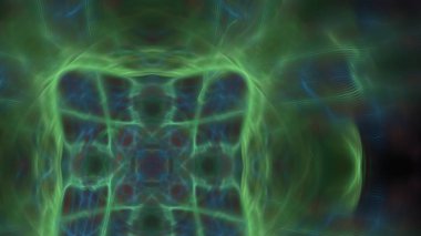 Fantezi kaotik renkli fraktal desen. Soyut Fraktal şekiller. 3D render resimde arka plan veya duvar kağıdı.