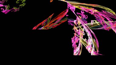 Fantezi kaotik renkli fraktal desen. Soyut Fraktal şekiller. 3D render resimde arka plan veya duvar kağıdı.