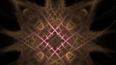 Fantezi kaotik renkli fraktal desen. Soyut Fraktal şekiller. 3D render resimde arka plan veya duvar kağıdı.