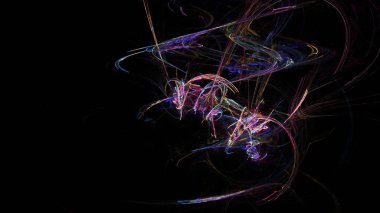 Fantezi kaotik renkli fraktal desen. Soyut Fraktal şekiller. 3D render resimde arka plan veya duvar kağıdı.