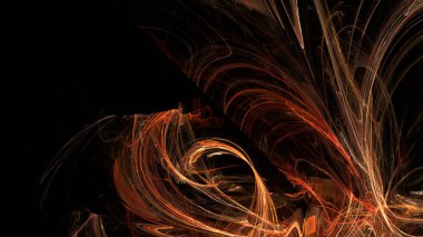 Fantezi kaotik renkli fraktal desen. Soyut Fraktal şekiller. 3D render resimde arka plan veya duvar kağıdı.