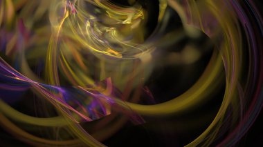 Fantezi kaotik renkli fraktal desen. Soyut Fraktal şekiller. 3D render resimde arka plan veya duvar kağıdı.