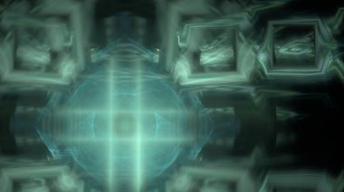 Fantezi kaotik renkli fraktal desen. Soyut Fraktal şekiller. 3D render resimde arka plan veya duvar kağıdı.