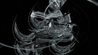 Fantezi kaotik renkli fraktal desen. Soyut Fraktal şekiller. 3D render resimde arka plan veya duvar kağıdı.