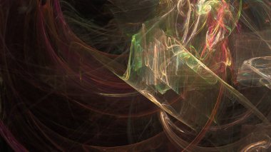 Fantezi kaotik renkli fraktal desen. Soyut Fraktal şekiller. 3D render resimde arka plan veya duvar kağıdı.