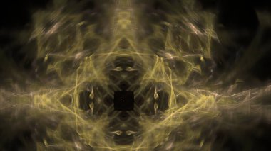 Fantezi kaotik renkli fraktal desen. Soyut Fraktal şekiller. 3D render resimde arka plan veya duvar kağıdı.