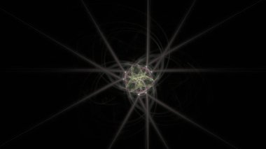 Fantezi kaotik renkli fraktal desen. Soyut Fraktal şekiller. 3D render resimde arka plan veya duvar kağıdı.