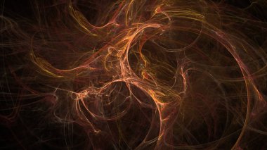 Fantezi kaotik renkli fraktal desen. Soyut Fraktal şekiller. 3D render resimde arka plan veya duvar kağıdı.