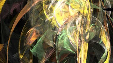 Fantezi kaotik renkli fraktal desen. Soyut Fraktal şekiller. 3D render resimde arka plan veya duvar kağıdı.