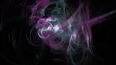 Fantezi kaotik renkli fraktal desen. Soyut Fraktal şekiller. 3D render resimde arka plan veya duvar kağıdı.