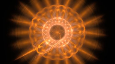 Fantezi kaotik renkli fraktal desen. Soyut Fraktal şekiller. 3D render resimde arka plan veya duvar kağıdı.