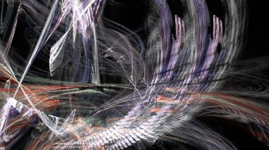 Fantezi kaotik renkli fraktal desen. Soyut Fraktal şekiller. 3D render resimde arka plan veya duvar kağıdı.