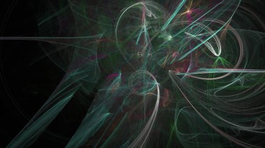 Fantezi kaotik renkli fraktal desen. Soyut Fraktal şekiller. 3D render resimde arka plan veya duvar kağıdı.