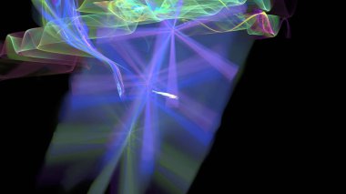 Fantezi kaotik renkli fraktal desen. Soyut Fraktal şekiller. 3D render resimde arka plan veya duvar kağıdı.