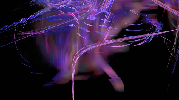 Fantezie Haotic Model Fractal Colorat Forme Fractale Abstracte Redare Ilustrare — Fotografie, imagine de stoc