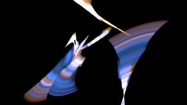 Fantezi kaotik renkli fraktal desen. Soyut Fraktal şekiller. 3D render resimde arka plan veya duvar kağıdı.