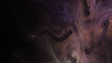 Fantezi kaotik renkli fraktal desen. Soyut Fraktal şekiller. 3D render resimde arka plan veya duvar kağıdı.