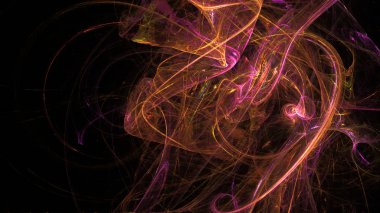 Fantezi kaotik renkli fraktal desen. Soyut Fraktal şekiller. 3D render resimde arka plan veya duvar kağıdı.