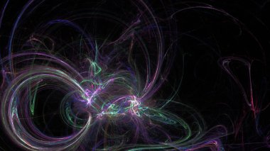 Fantezi kaotik renkli fraktal desen. Soyut Fraktal şekiller. 3D render resimde arka plan veya duvar kağıdı.