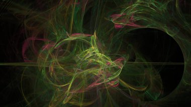 Fantezi kaotik renkli fraktal desen. Soyut Fraktal şekiller. 3D render resimde arka plan veya duvar kağıdı.