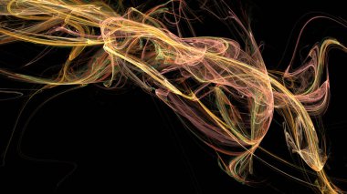 Fantezi kaotik renkli fraktal desen. Soyut Fraktal şekiller. 3D render resimde arka plan veya duvar kağıdı.