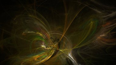 Fantezi kaotik renkli fraktal desen. Soyut Fraktal şekiller. 3D render resimde arka plan veya duvar kağıdı.