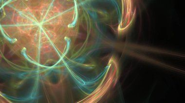 Fantezi kaotik renkli fraktal desen. Soyut Fraktal şekiller. 3D render resimde arka plan veya duvar kağıdı.