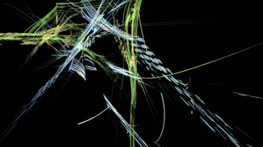 Fantezi kaotik renkli fraktal desen. Soyut Fraktal şekiller. 3D render resimde arka plan veya duvar kağıdı.