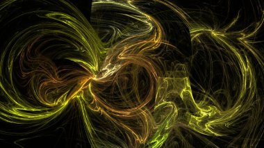 Fantezi kaotik renkli fraktal desen. Soyut Fraktal şekiller. 3D render resimde arka plan veya duvar kağıdı.