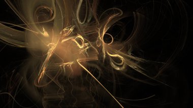 Fantezi kaotik renkli fraktal desen. Soyut Fraktal şekiller. 3D render resimde arka plan veya duvar kağıdı.