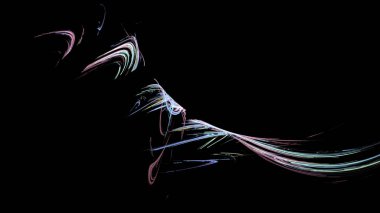 Fantezi kaotik renkli fraktal desen. Soyut Fraktal şekiller. 3D render resimde arka plan veya duvar kağıdı.