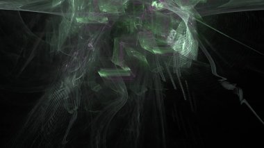 Fantezi kaotik renkli fraktal desen. Soyut Fraktal şekiller. 3D render resimde arka plan veya duvar kağıdı.