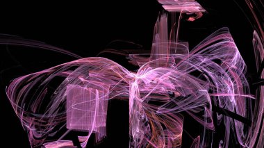 Fantezi kaotik renkli fraktal desen. Soyut Fraktal şekiller. 3D render resimde arka plan veya duvar kağıdı.