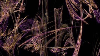 Fantezi kaotik renkli fraktal desen. Soyut Fraktal şekiller. 3D render resimde arka plan veya duvar kağıdı.