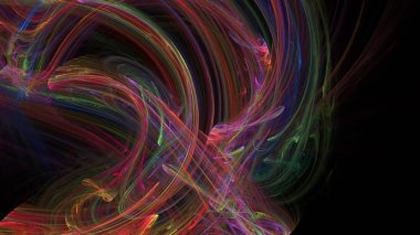 Fantezi kaotik renkli fraktal desen. Soyut Fraktal şekiller. 3D render resimde arka plan veya duvar kağıdı.