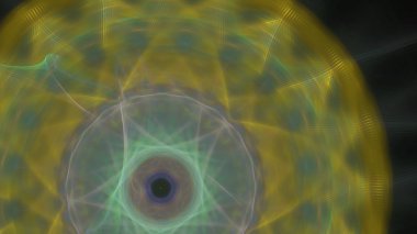 Fantezi kaotik renkli fraktal desen. Soyut Fraktal şekiller. 3D render resimde arka plan veya duvar kağıdı.