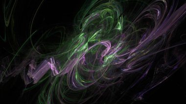 Fantezi kaotik renkli fraktal desen. Soyut Fraktal şekiller. 3D render resimde arka plan veya duvar kağıdı.