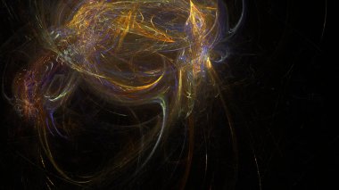 Fantezi kaotik renkli fraktal desen. Soyut Fraktal şekiller. 3D render resimde arka plan veya duvar kağıdı.