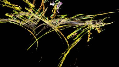 Fantezi kaotik renkli fraktal desen. Soyut Fraktal şekiller. 3D render resimde arka plan veya duvar kağıdı.