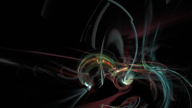 Fantezi kaotik renkli fraktal desen. Soyut Fraktal şekiller. 3D render resimde arka plan veya duvar kağıdı.