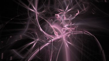 Fantezi kaotik renkli fraktal desen. Soyut Fraktal şekiller. 3D render resimde arka plan veya duvar kağıdı.