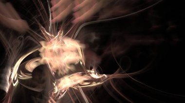 Fantezi kaotik renkli fraktal desen. Soyut Fraktal şekiller. 3D render resimde arka plan veya duvar kağıdı.