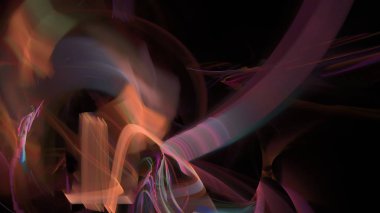 Fantezi kaotik renkli fraktal desen. Soyut Fraktal şekiller. 3D render resimde arka plan veya duvar kağıdı.