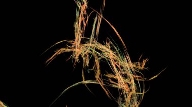 Fantezi kaotik renkli fraktal desen. Soyut Fraktal şekiller. 3D render resimde arka plan veya duvar kağıdı.