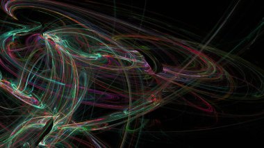 Fantezi kaotik renkli fraktal desen. Soyut Fraktal şekiller. 3D render resimde arka plan veya duvar kağıdı.