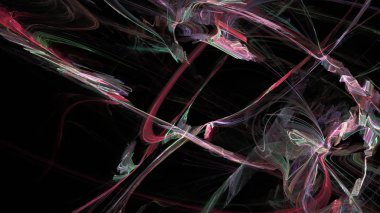 Fantezi kaotik renkli fraktal desen. Soyut Fraktal şekiller. 3D render resimde arka plan veya duvar kağıdı.