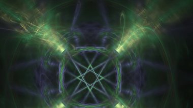 Fantezi kaotik renkli fraktal desen. Soyut Fraktal şekiller. 3D render resimde arka plan veya duvar kağıdı.